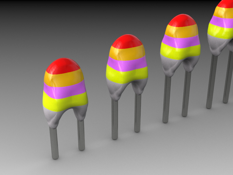 负温度系数热敏电阻（NTC）电热调节器。该器件由一个NTC芯片组成，焊接在两根镀锡铜线之间